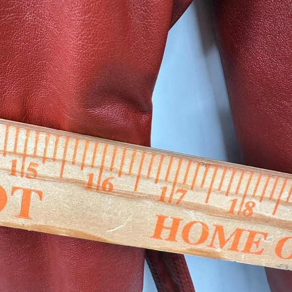 NORDSTROM POINT OF VIEW Vintage genuine leather button hooded jacket. SMALL - Picture 9 of 12